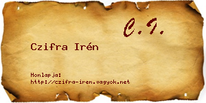Czifra Irén névjegykártya